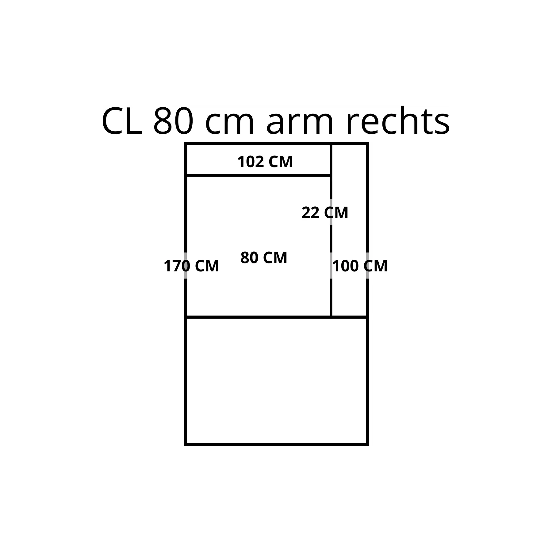 afbeelding van Leren elementenbank Flow - cl 80 arm rechts